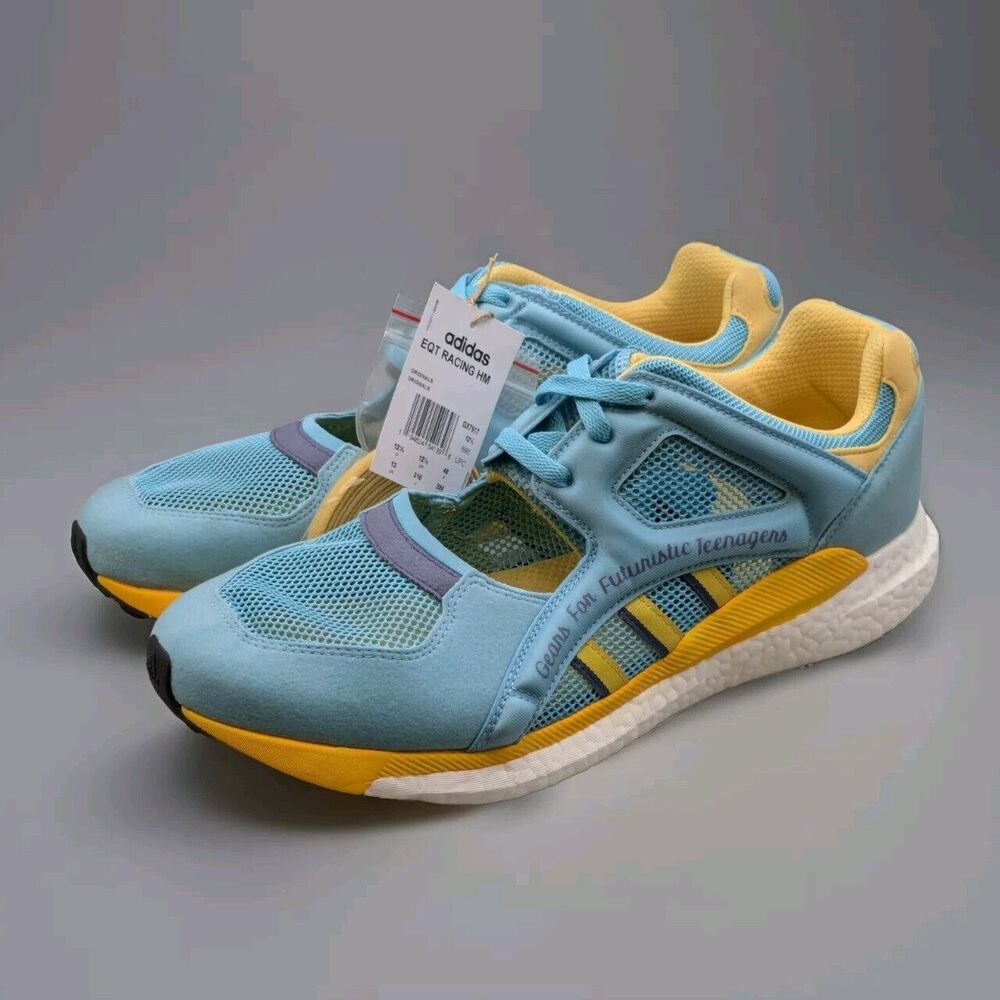 Adidas EQT RACING HUMAN MADE Athletic Shoes Light Blue GX7917 Men's Size 13